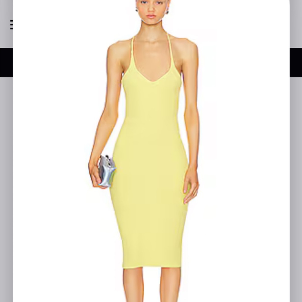Revolve Yellow Sleeveless Bodycon Dress NWT